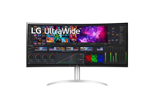 LG UltraWide 5K LED curved monitor 40WP95CP-W - 40" (39.7" viewable) - 5120 x 2160 - Nano IPS - 2xHDMI, DisplayPort, USB-C, Thunderbolt 4 - speakers - DRWORKS