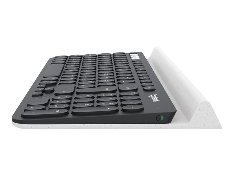Logitech K780 Multi-Device - Keyboard - Bluetooth, 2.4 GHz - UK - white - DRWORKS