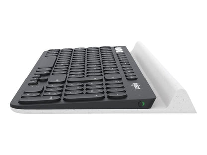 Logitech K780 Multi-Device - Keyboard - Bluetooth, 2.4 GHz - UK - white - DRWORKS