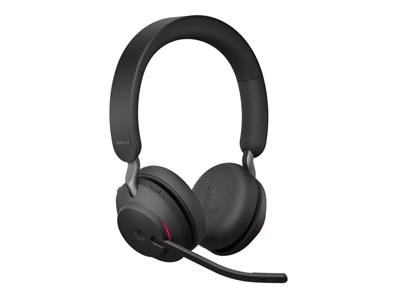 Jabra Evolve2 65 MS Stereo - USB-A - Headset - on-ear - Bluetooth - wireless - noise isolating - black - Certified for Microsoft Teams - DRWORKS
