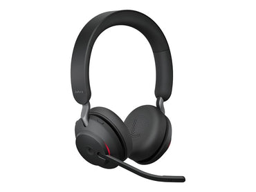 Jabra Evolve2 65 MS Stereo - USB-A - Headset - on-ear - Bluetooth - wireless - noise isolating - black - Certified for Microsoft Teams - DRWORKS