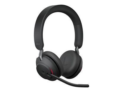 Jabra Evolve2 65 MS Stereo - USB-A - Headset - on-ear - Bluetooth - wireless - noise isolating - black - Certified for Microsoft Teams - DRWORKS