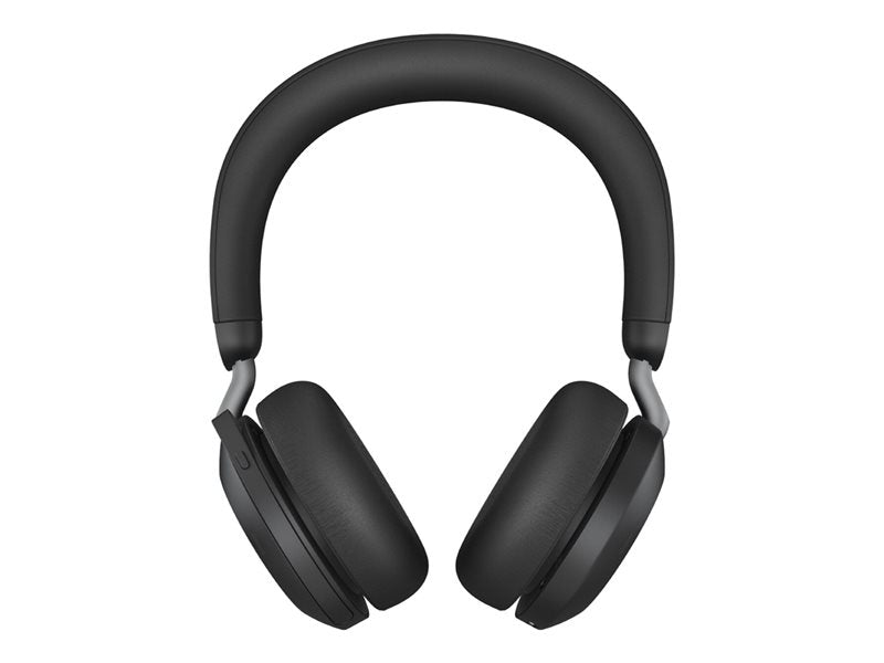 Jabra Evolve2 75 - USB-C Headset - on-ear - Bluetooth - wireless - active noise cancelling - USB-C - noise isolating - black - Optimised for UC - DRWORKS