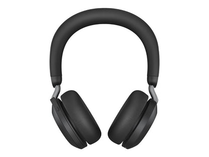 Jabra Evolve2 75 - USB-C Headset - on-ear - Bluetooth - wireless - active noise cancelling - USB-C - noise isolating - black - Optimised for UC - DRWORKS