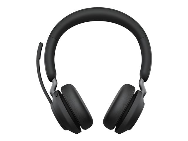Black over-ear headphones on a white background
