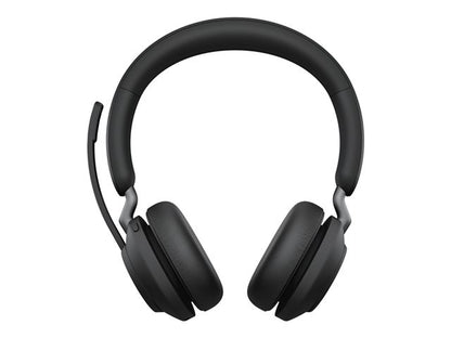Black over-ear headphones on a white background
