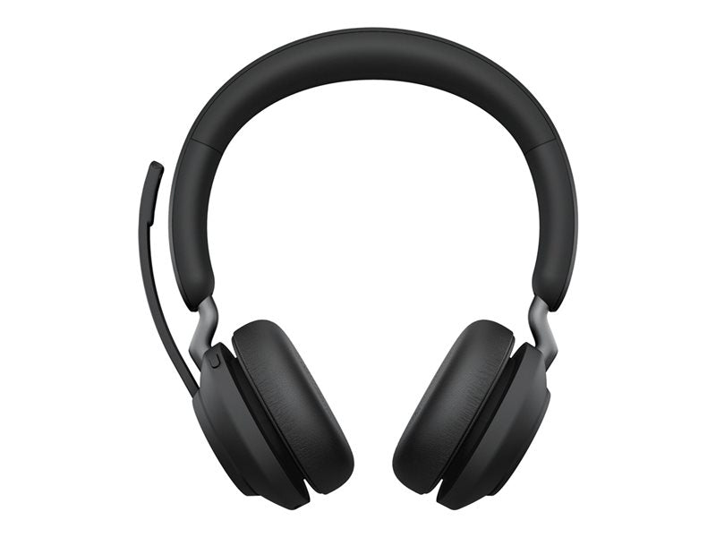 Jabra Evolve2 65 MS Stereo - USB-A - Headset - on-ear - Bluetooth - wireless - noise isolating - black - Certified for Microsoft Teams - DRWORKS
