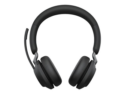 Jabra Evolve2 65 MS Stereo - USB-A - Headset - on-ear - Bluetooth - wireless - noise isolating - black - Certified for Microsoft Teams - DRWORKS
