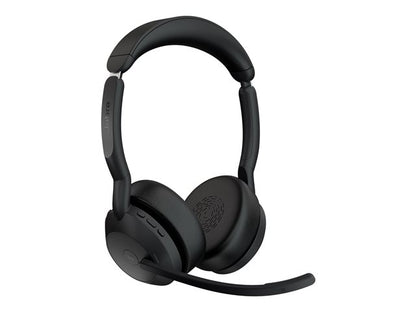 Jabra Evolve2 55 MS Stereo - Headset - Bluetooth - with charging stand - DRWORKS