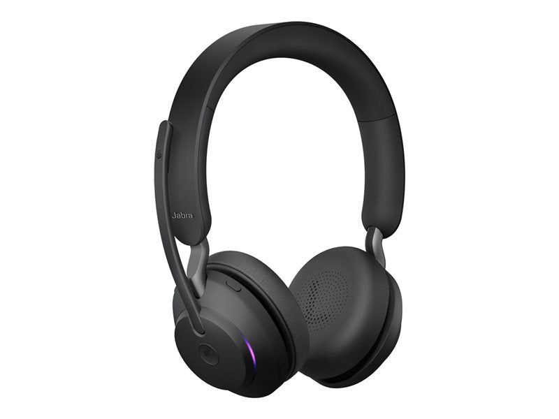Jabra Evolve2 65 MS Stereo - USB-A - Headset - on-ear - Bluetooth - wireless - noise isolating - black - Certified for Microsoft Teams - DRWORKS