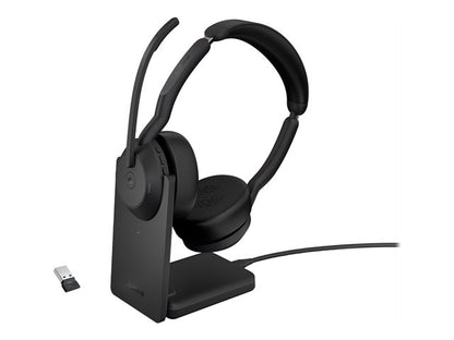 Jabra Evolve2 55 MS Stereo - Headset - Bluetooth - with charging stand - DRWORKS