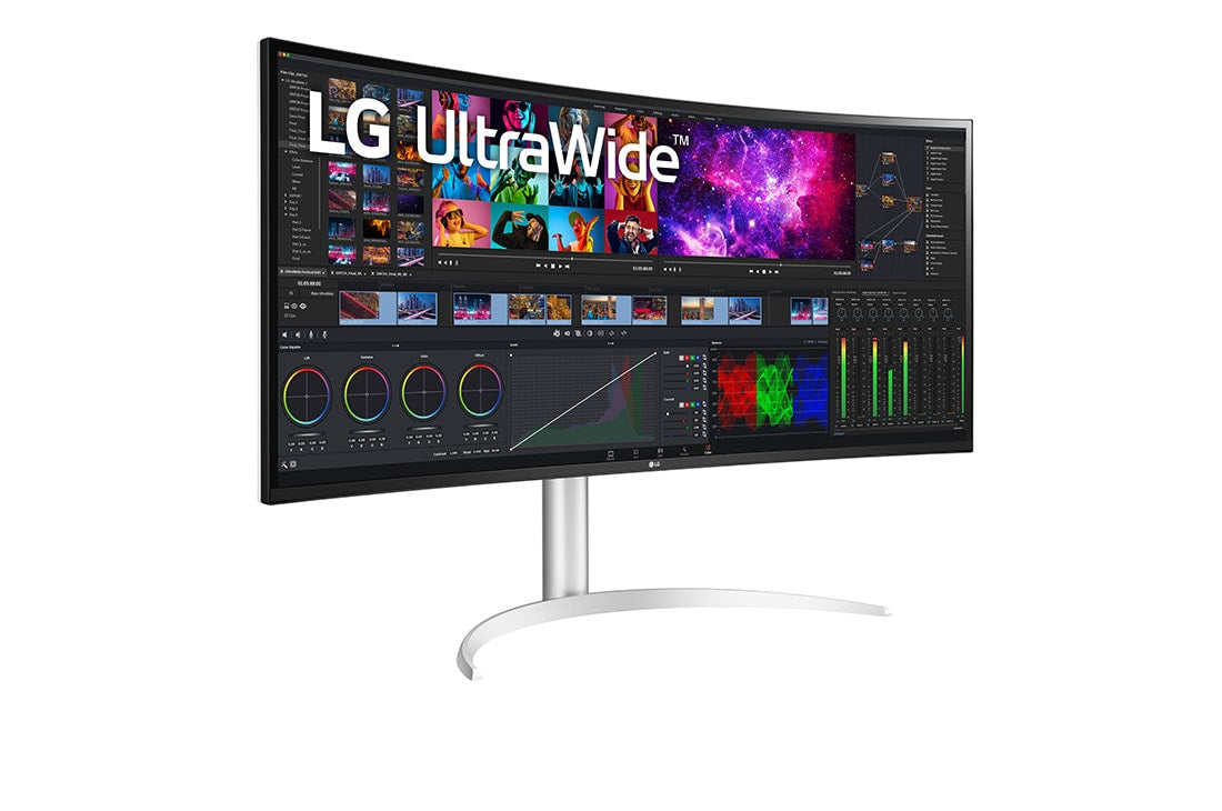 LG UltraWide 5K LED curved monitor 40WP95CP-W - 40" (39.7" viewable) - 5120 x 2160 - Nano IPS - 2xHDMI, DisplayPort, USB-C, Thunderbolt 4 - speakers - DRWORKS
