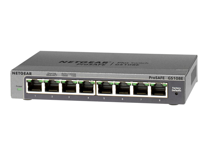 NETGEAR GS108E Managed L2/L3 Gigabit Ethernet (10/100/1000)