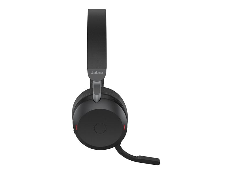 Jabra Evolve2 75 - USB-C Headset - on-ear - Bluetooth - wireless - active noise cancelling - USB-C - noise isolating - black - Optimised for UC - DRWORKS
