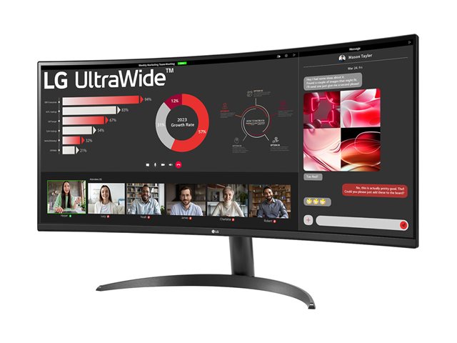 LG UltraWide 34WR50QK-B - LED Computer monitor - curved - 34" - HDR - DRWORKS