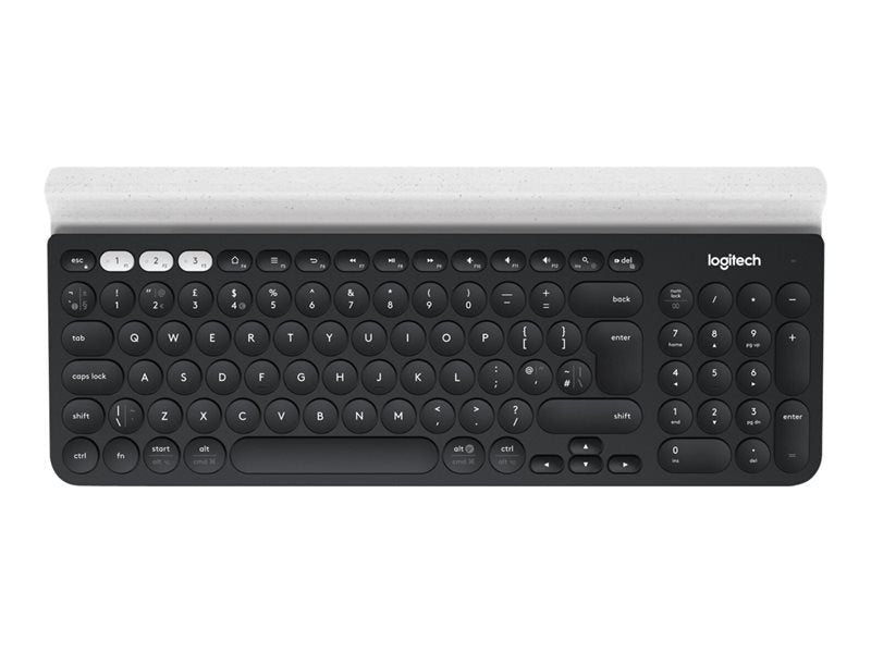 Logitech K780 Multi-Device - Keyboard - Bluetooth, 2.4 GHz - UK - white - DRWORKS