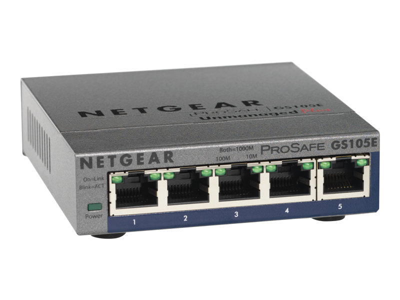 NETGEAR GS105E Managed L2/L3 Gigabit Ethernet (10/100/1000) Grey - DRWORKS