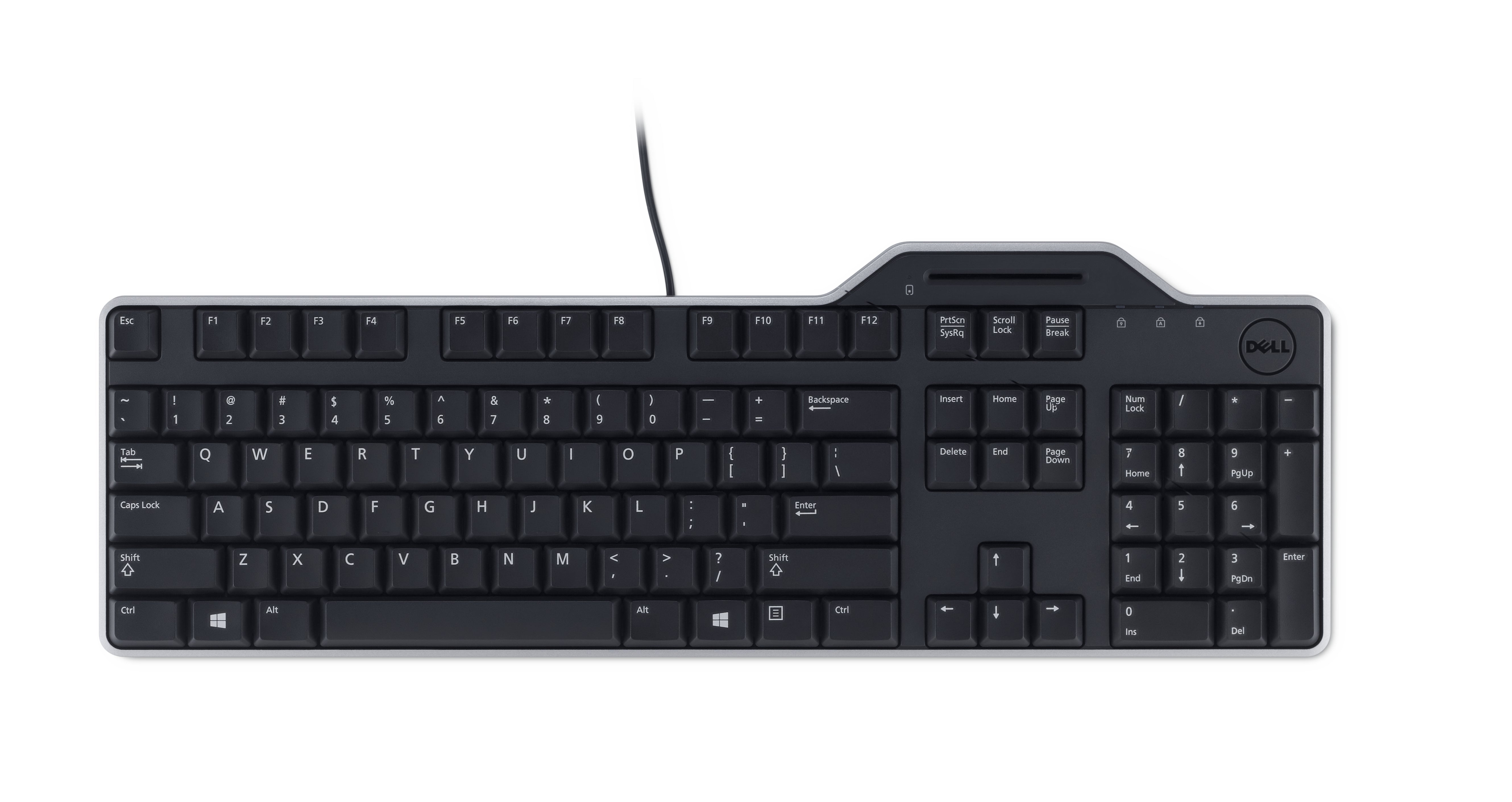 Dell KB-813 Smartcard Reader USB Keyboard Black 580-18365 - DRWORKS