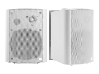 VISION Professional Active 5.25" Wall Speakers - LIFETIME WARRANTY - 2 x 15w (RMS) - 2-way - 1 x minijack input / 1 x 2-Phono input (summed) - white - DRWORKS
