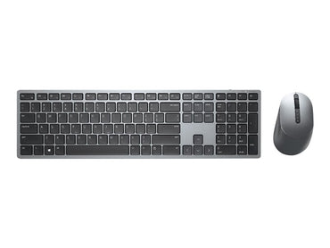 DELL keyboard Mouse KM7321W included RF Wireless + Bluetooth QWERTY UK English Gray, Titanium - DRWORKS