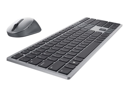 DELL keyboard Mouse KM7321W included RF Wireless + Bluetooth QWERTY UK English Gray, Titanium - DRWORKS