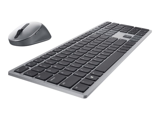DELL keyboard Mouse KM7321W included RF Wireless + Bluetooth QWERTY UK English Gray, Titanium - DRWORKS