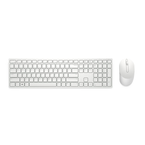 Dell Pro KM5221W - Keyboard and mouse set - wireless - 2.4 GHz - QWERTY - UK - white - DRWORKS
